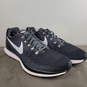 Nike Air Zoom Pegasus 34 Mens Size 12 Running Shoes Sneakers  887009-001 Black